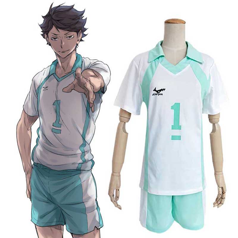 haikyuu !! AOBAJOHSAI High Oikawa Tooru Número 1 Uniforme de voleibol