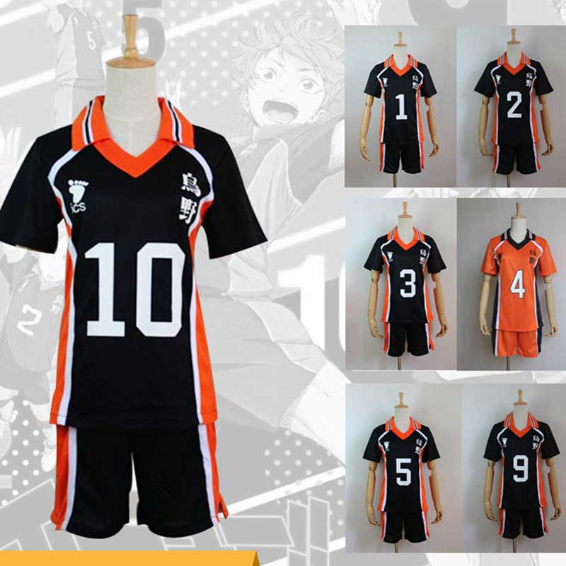 haikyuu hinata shoyo kageyama tobio cosplay disfraz Karasuno High School Volleyball Uniform Sportwear